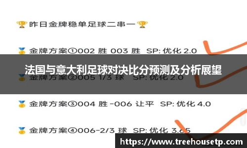 法国与意大利足球对决比分预测及分析展望
